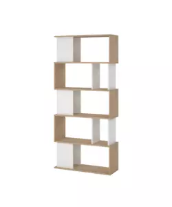 Libreria 'labirinto' bianco quercia, 80x29,5x173,5 cm